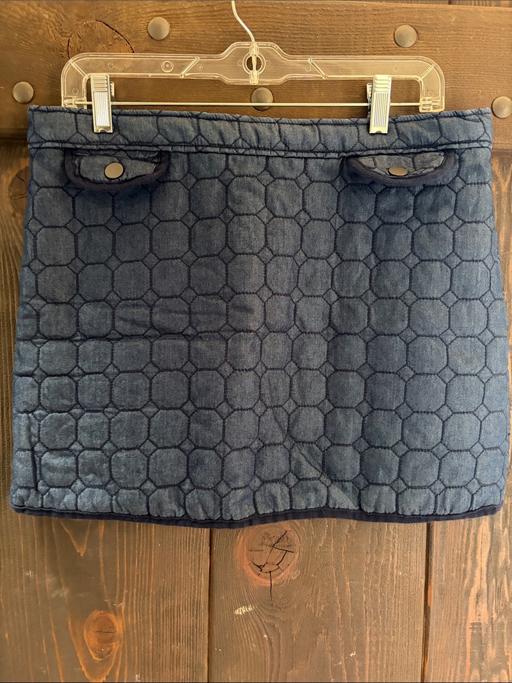 Joe Fresh Navy Quilted Mini Skirt